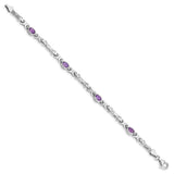 10k White Gold Amethyst Bracelet-WBC-BM4497-AM-1W