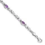 10k White Gold Amethyst Bracelet-WBC-BM4497-AM-1W