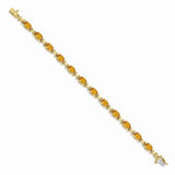14k Citrine Bracelet-WBC-BM4499-CI-Y
