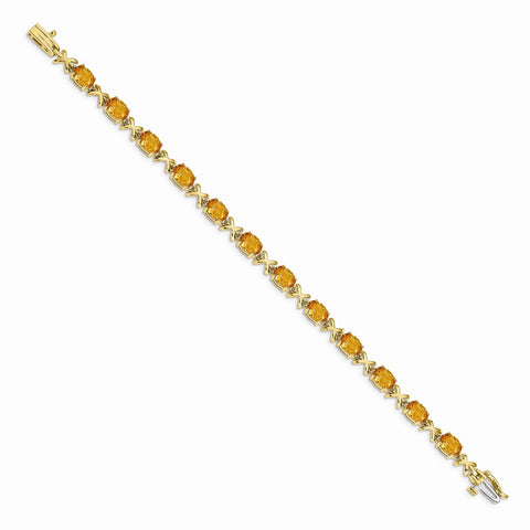 14k Citrine Bracelet-WBC-BM4499-CI-Y