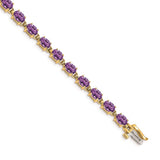 14k 6x4mm Oval Amethyst Bracelet-WBC-BM4500-AM-Y