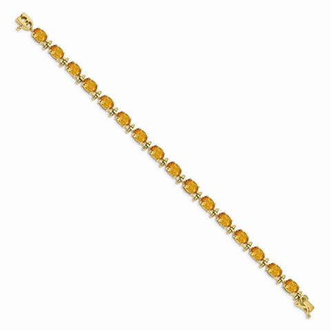14k Citrine Bracelet-WBC-BM4501-CI-Y