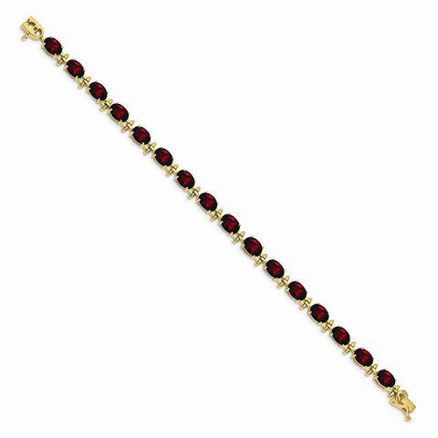 14k Garnet Bracelet-WBC-BM4501-GA-Y