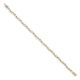 14k Two-tone Diamond Infinity 7 in Link Bracelet-WBC-BM4599-003-YWA