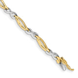 14k Two-tone Diamond Infinity 7 in Link Bracelet-WBC-BM4599-003-YWA