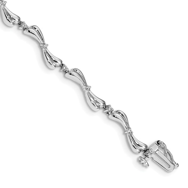 14k White Gold Diamond Bracelet-WBC-BM4601-025-WA