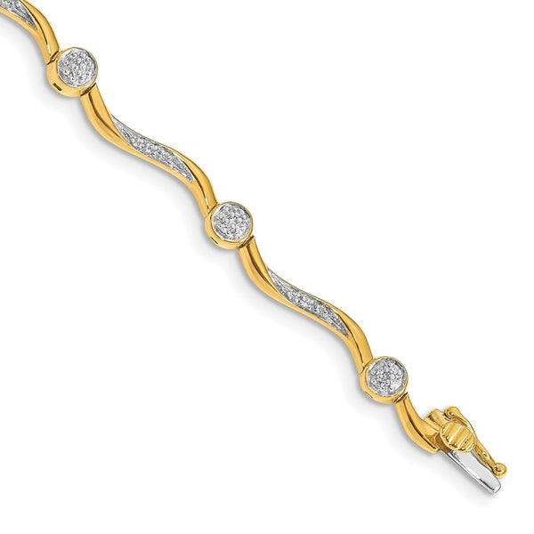 14k Diamond Bracelet-WBC-BM4602-025-YA