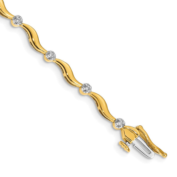 14k Diamond Bracelet-WBC-BM4603-015-YA