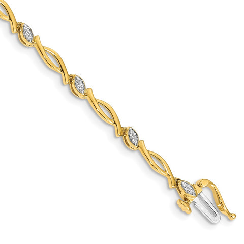 14k Diamond Bracelet-WBC-BM4606-013-YA