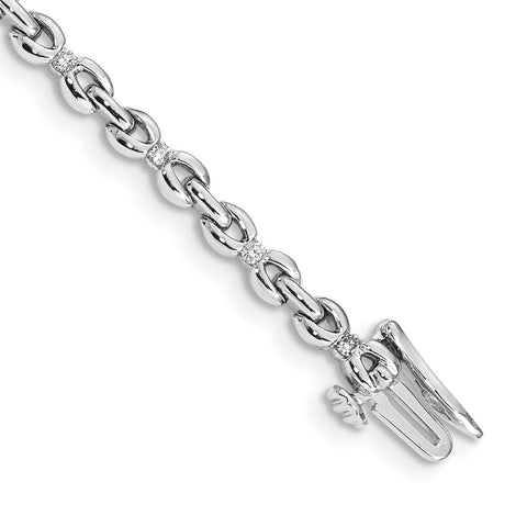 14k White Gold Diamond Bracelet-WBC-BM4609-033-WA