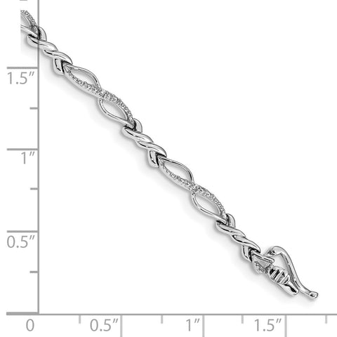 14k White Gold Diamond Bracelet-WBC-BM4610-005-WA