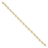 14k Gold Diamond 7.5in Link Bracelet-WBC-BM4611-003-YA