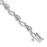 14k White Gold Diamond Bracelet-WBC-BM4612-050-WA