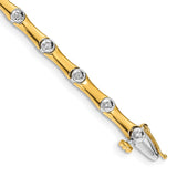 14k Two-tone Diamond Bracelet-WBC-BM4614-025-YWA