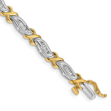 14k Two-Tone 1ct. Baguette Diamond Bracelet-WBC-BM4615-100-WYA