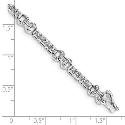 14k White Gold Diamond Fancy Bracelet-WBC-BM4617-033-WA