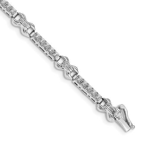 14k White Gold Diamond Fancy Bracelet-WBC-BM4617-033-WA