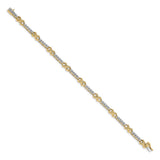 14k Two-tone Diamond Bracelet-WBC-BM4617-033-WYA