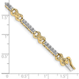 14k Two-tone Diamond Bracelet-WBC-BM4617-033-WYA