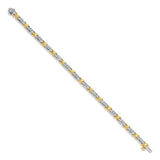 14k Two-tone Polished Fancy Diamond Bracelet-WBC-BM4618-100-YWA