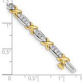 14k Two-tone Polished Fancy Diamond Bracelet-WBC-BM4618-100-YWA