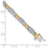 14k Two-tone Gold Diamond Bracelet-WBC-BM4620-050-WYA