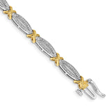 14k Two-tone Gold Diamond Bracelet-WBC-BM4620-050-WYA