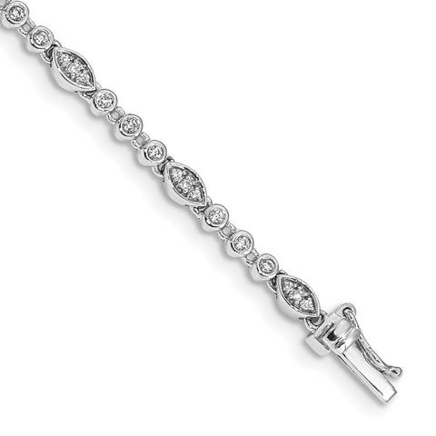 14k White Gold Diamond Bracelet-WBC-BM4621-050-WA