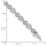 14k White Gold Diamond Bracelet-WBC-BM4623-075-WA