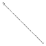 14k White Gold Diamond Figure 8 Link Bracelet-WBC-BM4627-015-WA