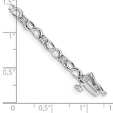 14k White Gold Diamond Figure 8 Link Bracelet-WBC-BM4627-015-WA