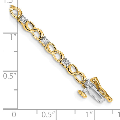 14k Diamond Figure 8 Link Bracelet-WBC-BM4627-015-YA