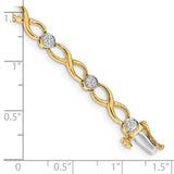 14k Diamond Infinity Bracelet-WBC-BM4631-013-YA