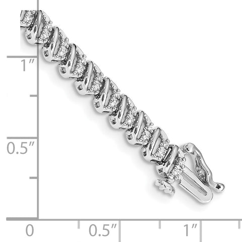 14k White Gold Diamond Bracelet-WBC-BM4632-050-WA