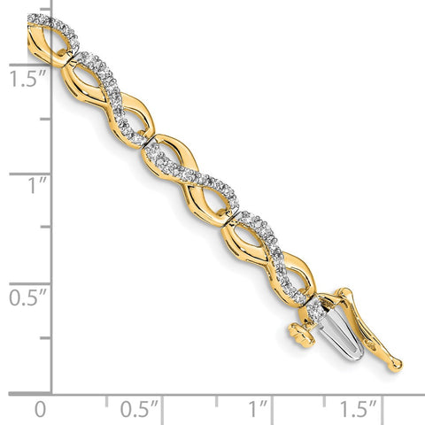14k Diamond Infinity Link Bracelet-WBC-BM4636-100-YA