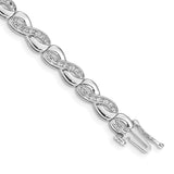 14k White Gold Diamond Infinity Link Bracelet-WBC-BM4637-050-WA