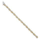 14k Two-tone Diamond Bracelet-WBC-BM4639-100-YWA