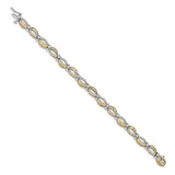 14k Two-tone Diamond Bracelet-WBC-BM4640-200-YWA