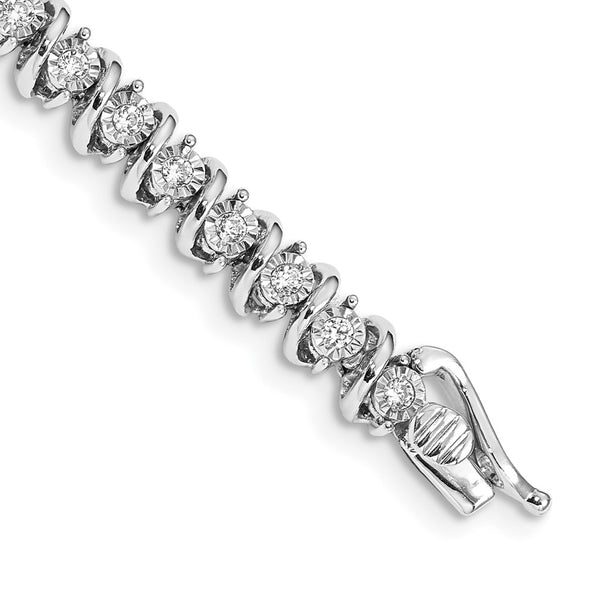 14k White Gold Diamond Bracelet-WBC-BM4643-100-WA