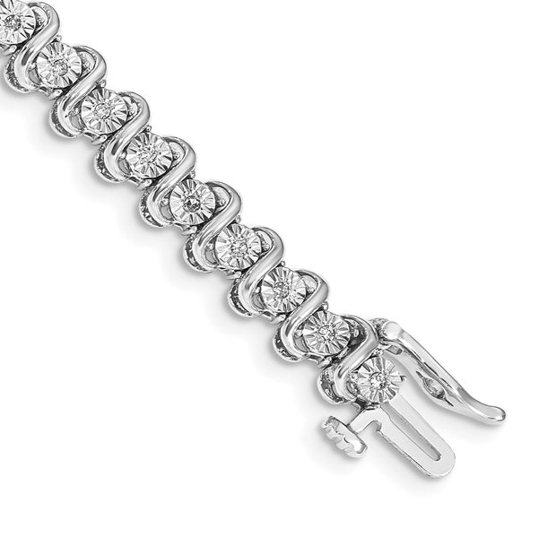 14k White Gold Diamond Bracelet-WBC-BM4644-025-WA