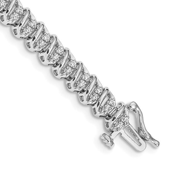 14k White Gold Diamond Fancy Bracelet-WBC-BM4645-100-WA