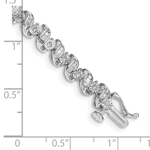 14k White Gold Diamond Bracelet-WBC-BM4646-100-WA