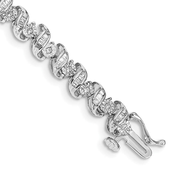 14k White Gold Diamond Bracelet-WBC-BM4646-100-WA