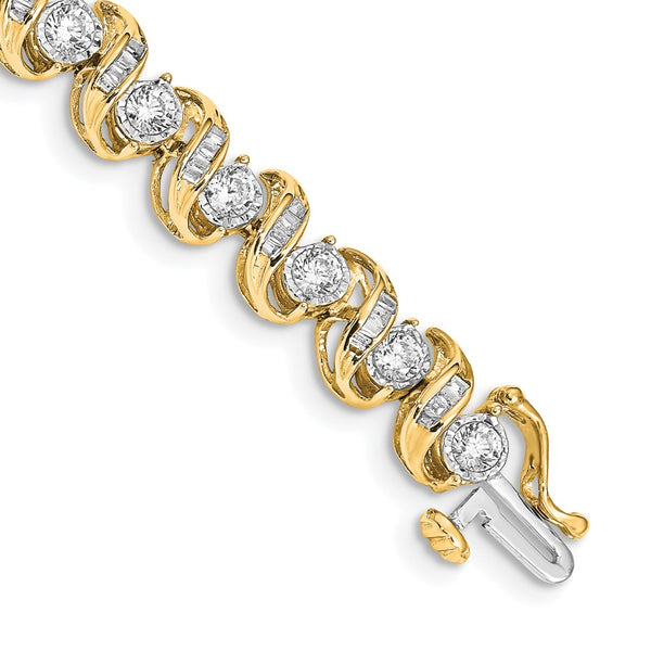 14k Diamond Bracelet-WBC-BM4647-300-YA