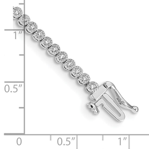 14k White Gold Diamond Tennis Bracelet-WBC-BM4648-050-WA