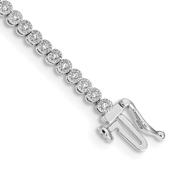 14k White Gold Diamond Tennis Bracelet-WBC-BM4648-050-WA