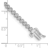 14k White Gold Diamond Tennis Bracelet-WBC-BM4649-100-WA