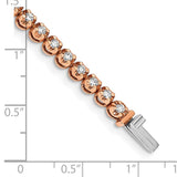 14k Rose Gold Diamond Bracelet-WBC-BM4650-200-RA