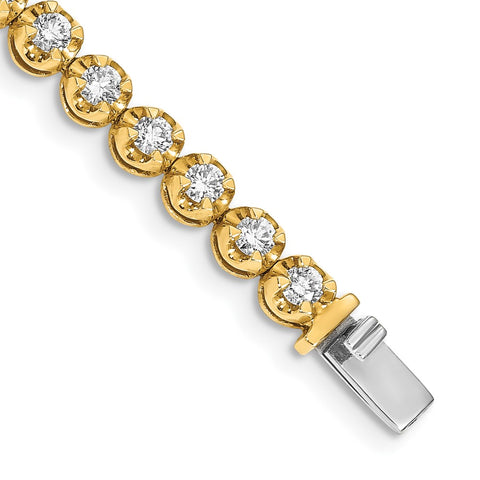 14k Yellow Gold Diamond Bracelet-WBC-BM4651-400-YA