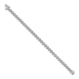 14k White Gold Diamond Circle Link Bracelet-WBC-BM4652-050-WA